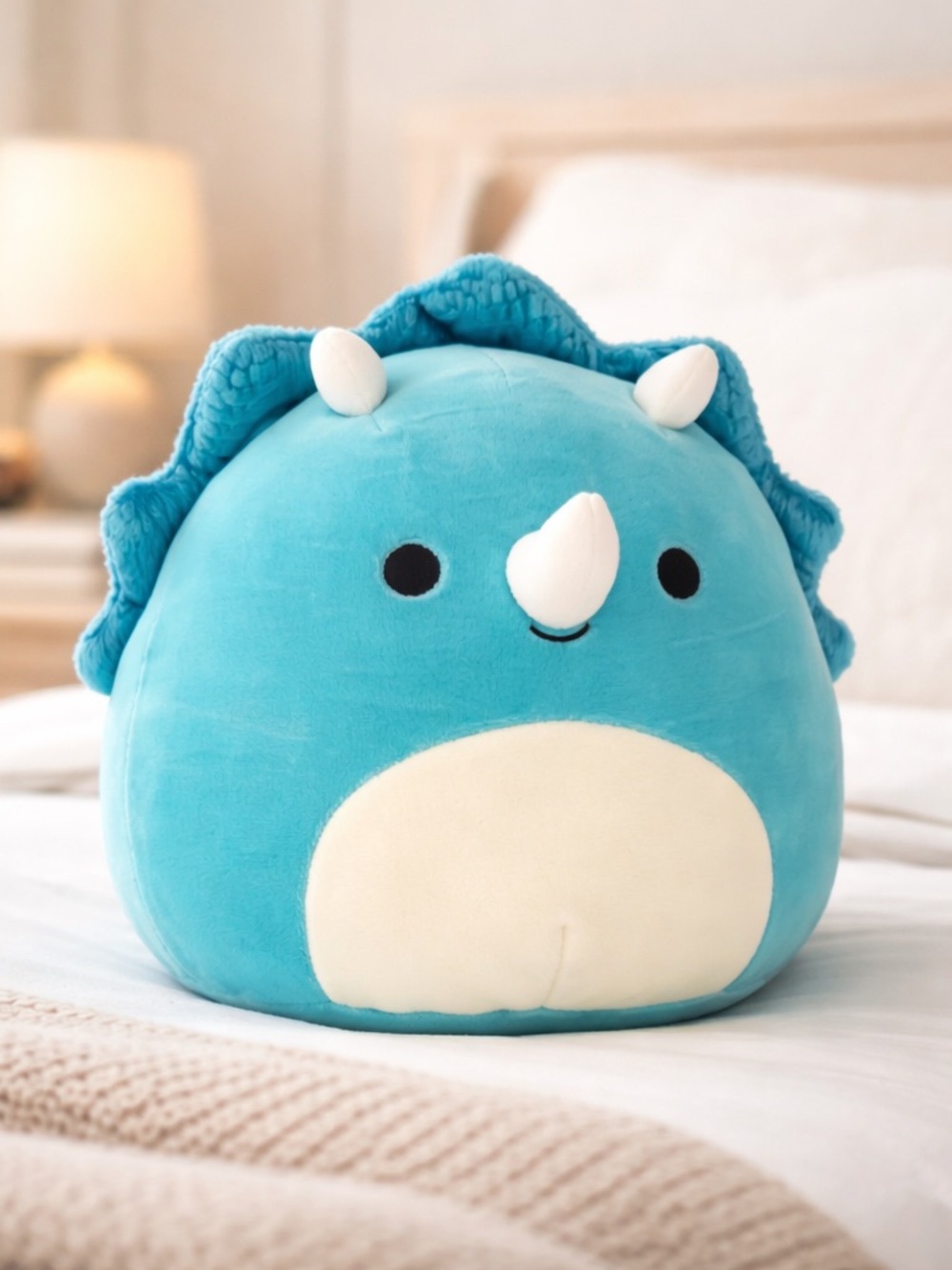 Squish Mallows Malik 8 Inch Triceratops Plush Toy